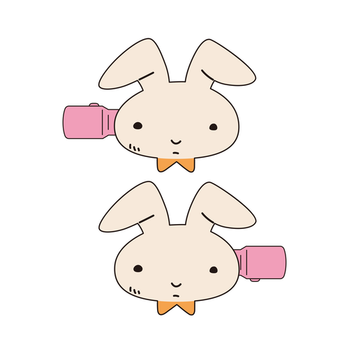 クレヨンしんちゃん フロッキーヘアクリップ ネネちゃんうさぎ